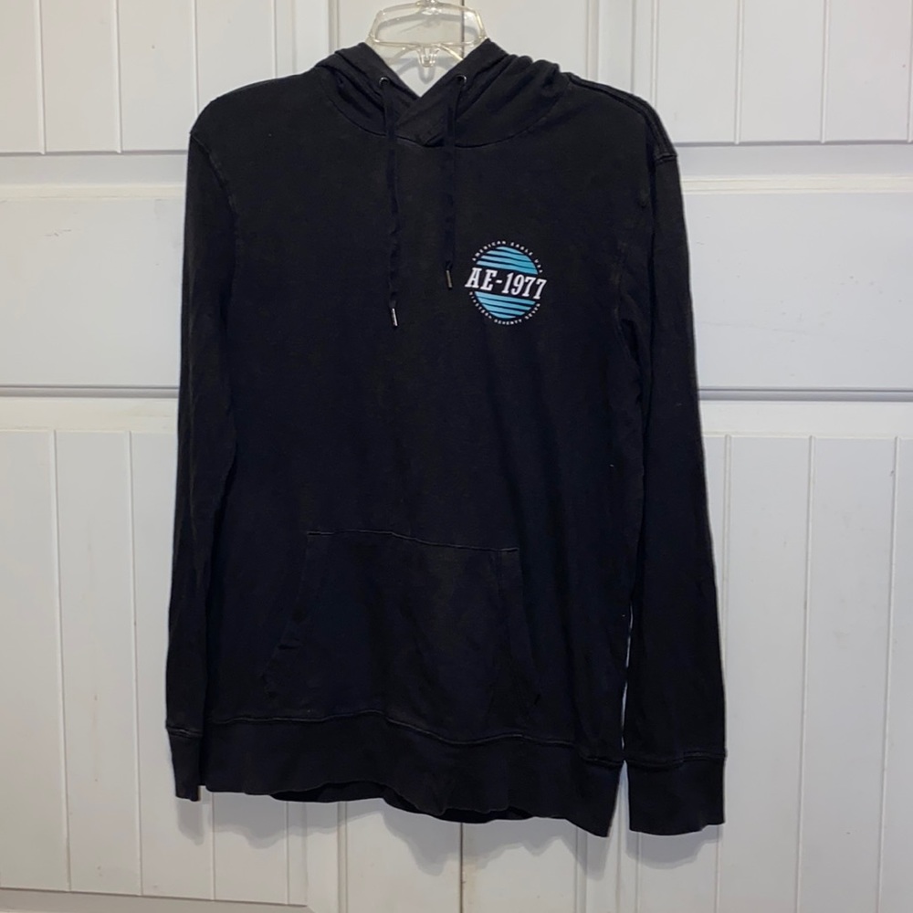 american eagle 1977 black hoodie
